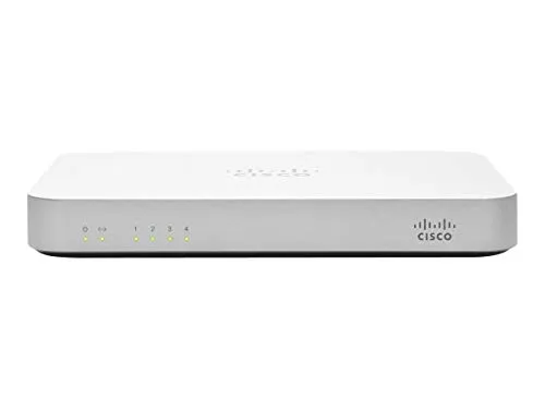 Cisco Meraki MX60 100Mbit/s Firewall (Hardware) – Firewall (Hardware) (100 Mbit/s, 20 Benutzer), kabelgebunden, 802.1x Radius, WEP, WPA, WPA2-PSK, IPsec, 10 W