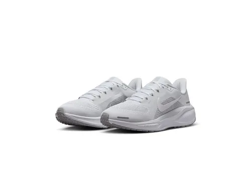 Nike Pegasus 41 Zoom Air Damen - Weiss, energiegeladener Laufschuh - Laufschuhe mit reaktionsfreudiger Dämpfung, ideal für Straßenläufe. Zwei Air Zoom-Elemente und leichtes Mesh-Obermaterial bieten optimale Energierückgabe und Atmungsaktivität.