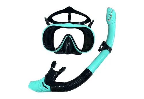 HAUSS SPOLE Schnorchel Schnorchelset Schnorchelmaske Taucherbrille Erwachsene (1 St., Anti-Leck Anti-Fog Tauchmaske Dry Schnorchel aus Gehärtetem Glas), Trocken Schnorchel Schwimmen und Tauchen