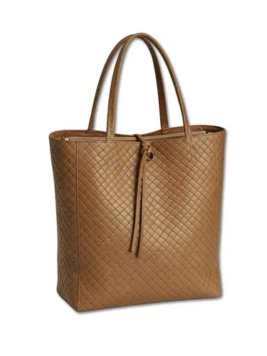 COLLEZIONE ALESSANDRO Schultertasche Flecht aus hochwertigem Rindsleder - Elegante Schultertasche aus 100% Rindsleder, gefertigt in Italien. Mit markanter Flechtoptik und großzügigem Stauraum. Ideal für Alltag und Büro, kombiniert Stil mit Funktionalität.