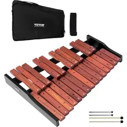 VEVOR Glockenspiel Xylophon 25 Noten - Perfektes Holz Schlaginstrument - Glocken- & Schlagstabspiele, 25 Noten für kreatives Musizieren, ideal für Kinder ab 4 Jahren und fördert musikalisches Talent.