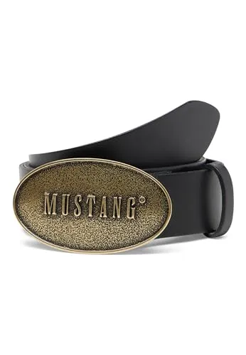 MUSTANG Damen Gürtel - 100% Echtleder - Herren-Gürtel mit 35 mm Breite und ovaler Koppelschließe, ideal für einen stilvollen Look.