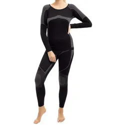 Gomati Thermohose Damen Ski Thermo Seamless Unterwäsche Set - Funktionsunterwäsche, schnelltrocknend und nahtlos für optimalen Komfort beim Skifahren oder Outdoor-Aktivitäten.