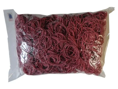 1kg Gummibänder Gummiringe rot Breite=1mm Ø=80mm