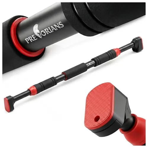 Klimmzugstange Türrahmen, Verstellbare Reckstange 70-100 cm, Türreck, Pull Up and Dip, Tragkraft bis 200 kg, Rutschfest, ohne Schrauben, Calisthenics, Training
