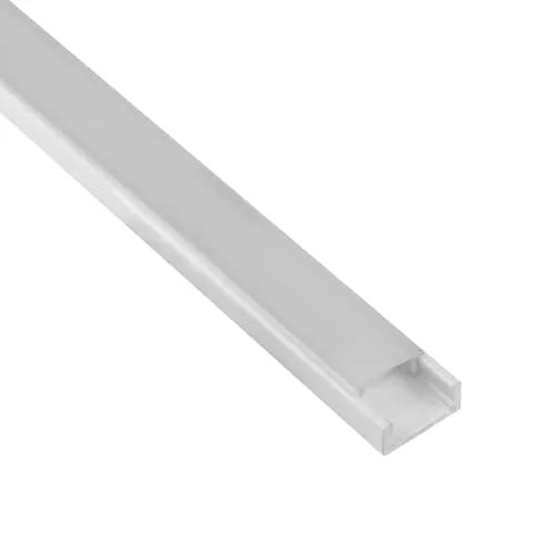 tktrading24 A15 LED Aluprofil Weiss mit Abdeckung