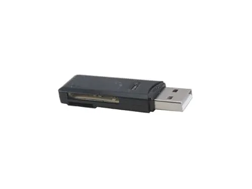 System-S USB A Adapter Stick für SD Micro SD Kartenlesegerät in Schwarz