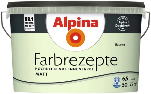 Raumfarbe in Hellgrün 6,5L ALPINA Farbrezepte Balance