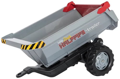 rolly toys® Kinderfahrzeug-Anhänger Halfpipe Single - Robuster Anhänger für Trettraktoren, ideal für kreative Spielabenteuer im Freien, empfohlen ab 3 Jahren.
