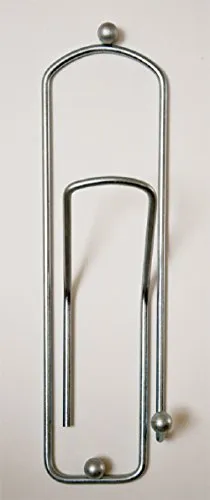 DanDiBo Design Wandhaken Garderobe Garderobenhaken Chrome Bunt Kleiderhaken Büroklammer 32 cm Klammer Kind Haken Metall