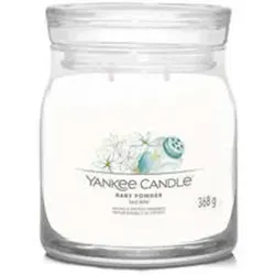 Yankee Candle Signature Duftkerze „Baby Powder“ - Kerzen im Glas mit beruhigendem Duft, langer Brenndauer und elegantem Design. Perfekt als Geschenk für Frauen und sorgt für ein tolles Dufterlebnis im gesamten Raum.