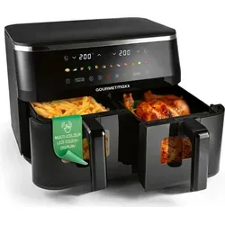 GOURMETmaxx Doppelkammer-Heißluftfritteuse 2 x 4,5 l
