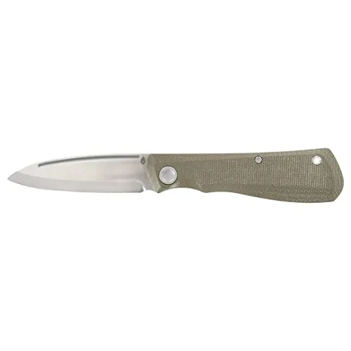 Gerber Mansfield Taschenmesser mit Gürtelclip - Klappmesser im Swayback Design, ideal für Alltag und Outdoor-Aktivitäten. Scharfe 8 cm Klinge im Scandi-Schliff, griffsichere Micarta Griffschalen und praktischer Gürtel-Clip für einfache Aufbewahrung.