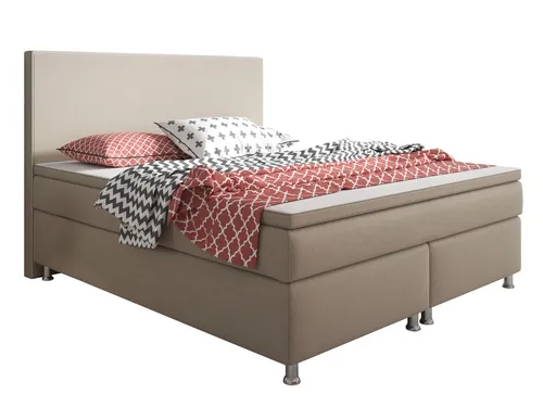 Boxspringbett King Size 140x200 cm Muddy - Modernes Boxspringbett mit pflegeleichtem Webstoff, ideal für erholsamen Schlaf. Höhe: 60 cm, Kopfteilhöhe: 115 cm. Perfekt für Schlafzimmer von Erwachsenen und Jugendlichen.
