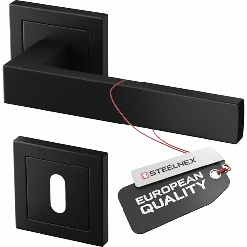STEELNEX ERGO Türklinke Schwarz Matt in schwarz von STEELNEX