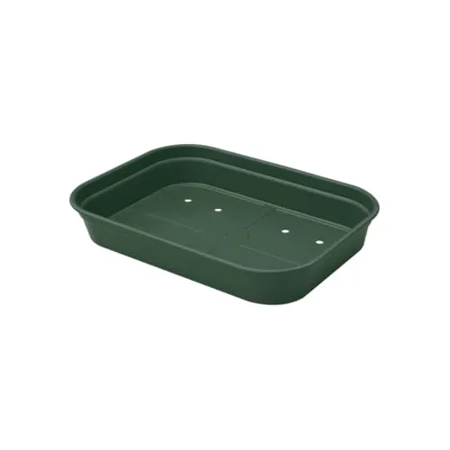 Elho Green Basics Anzucht Schale M - Laubgrün - Drinnen & Draußen - L 36 x W 25.9 x H 6.3 cm