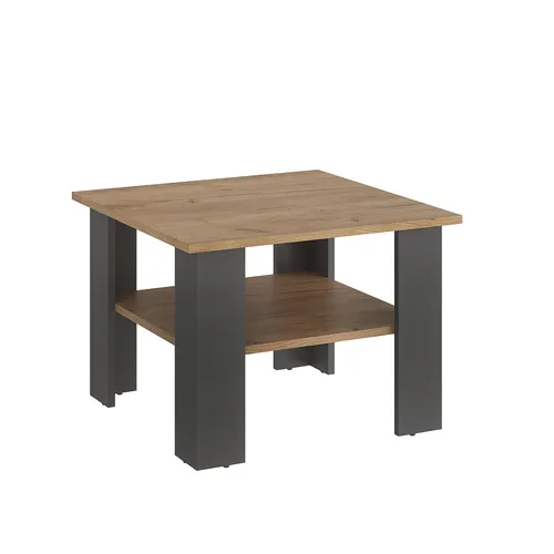 KOMTO Couchtisch VIENNA – Moderner Wohnzimmertisch aus Holz (60x60x43 cm)