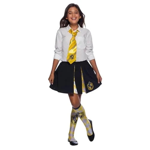 Rubie's Official Harry Potter Hufflepuff Deluxe-Krawatte, Kostümzubehör für Kinder und Erwachsene, Einheitsgröße, Alter ab 6 Jahren Halloween