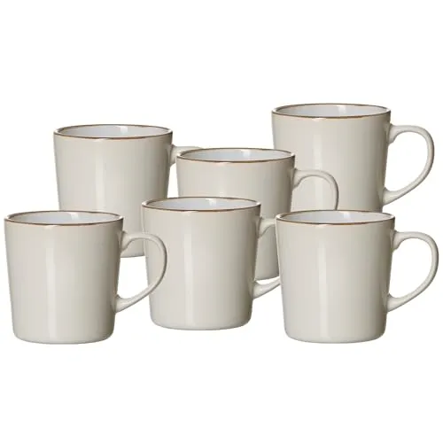 Ritzenhoff & Breker Keramik Kaffeebecher-Set Visby, 6-teilig - Kaffeeservice mit 6 stilvollen Kaffeebechern (je 400 ml) aus spülmaschinenfestem Steinzeug – ideal für gemütliche Kaffeepausen.