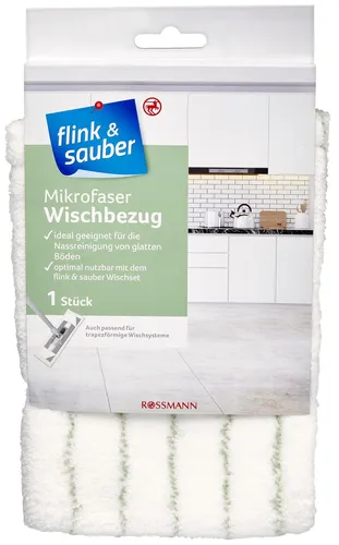flink & sauber Mikrofaser Wischbezug für Bodenwischer - Bodenwischer Zubehör, extrem saugfähig und ideal für streifenfreies Reinigen aller Böden.