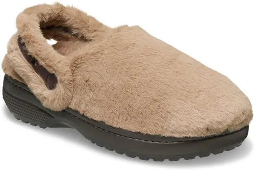 Crocs Classic Unfurgettable Clog 42-43 EU Milk Chocolate - Damen-Hausschuhe mit kuscheligem Kunstpelz-Obermaterial und strapazierfähiger Croslite-Außensohle, ideal für drinnen und draußen – ultimativer Komfort für entspannte Momente.