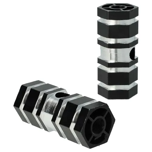 vhbw 2X Fußrasten für Fahrrad, BMX Bike, Mountainbike - BMX Pegs, 6,6 x 2,5 cm, Schwarz