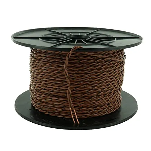 JUST SOUND best choice for caraudio Lautsprecherkabel 2x 1,5mm² OFC Kupfer Meterware Braun – Verdrilltes Kabel für Auto Hifi Heimkino – Flexibel & Made in Germany