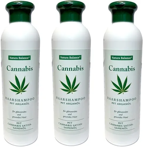 3x 250ml Shampoo Haarshampoo Cannabis Öl Arganöl Hanfsamenöl Haarpflege Pflege vegan Hanföl Damen Herren