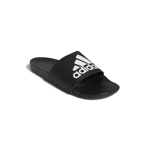 adidas Unisex Adilette Comfort Slides - Bequeme Badeschuhe in Core Black/Cloud White, 46 EU - Dusch- & Badeschuhe für Herren mit regulärer Passform, Slip-On-Design und spritzgegossener EVA-Außensohle für optimalen Komfort.