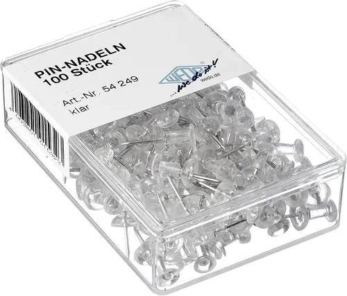 WEDO Pinnwand Nadeln glasklar 100 Stück von Wedo
