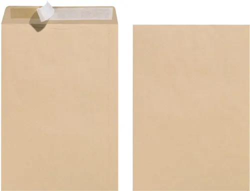 Herlitz Versandtasche Versandtaschen C4 Haftklebung VE=25 Stück braun 90g/qm (10 Stück)