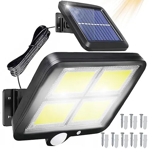 Retoo Solarlampen für Außen mit Bewegungsmelder, 128 LEDs, Verbessertes Neues Modell Solar Lampe Outdoor für Garten, Solarleuchten für den Außenbere ichdeal für Terrasse, Veranda, Garage, Haustür