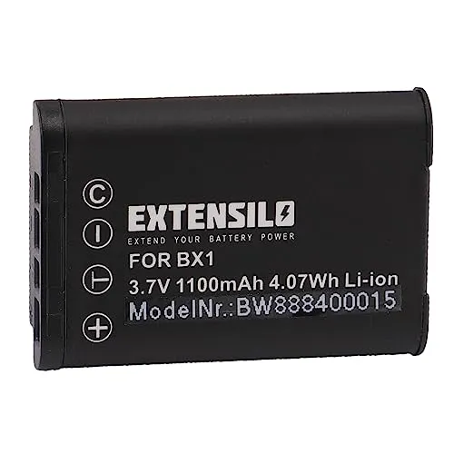 EXTENSILO Akku kompatibel mit Sony Cybershot DSC-HX90, DSC-RX1, DSC-HX90V, DSC-HX99, DSC-HX80, DSC-HX95 Kamera (1100 mAh, 3,7 V, Li-Ion)