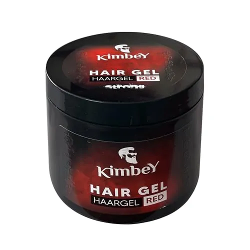 Kimbey Hairgel Strong Red 600 ml | Ultra starker Halt für kreative Styles | Schnelle Trocknung und flexible Anwendung | Ideal für mittellanges bis kurzes Haar
