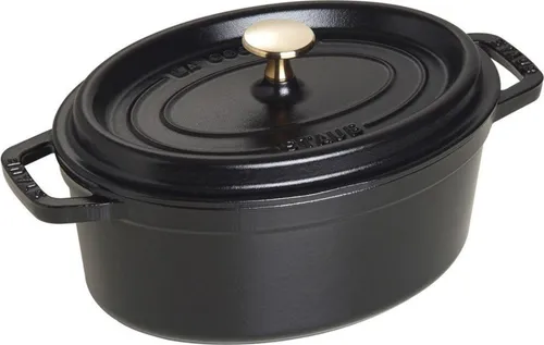 Staub La Cocotte Gusseisentopf 2,35l - Bräter aus Gusseisen mit innovativer Noppenstruktur im Deckel für gleichmäßige Befeuchtung der Speisen. Ideal für alle Herdarten, auch Induktion, und perfekt zum Schmoren, Braten und Backen.