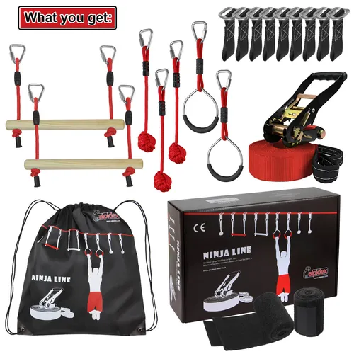 Ninja Line Set Slackline für Jugendliche und Erwachsene von ALPIDEX