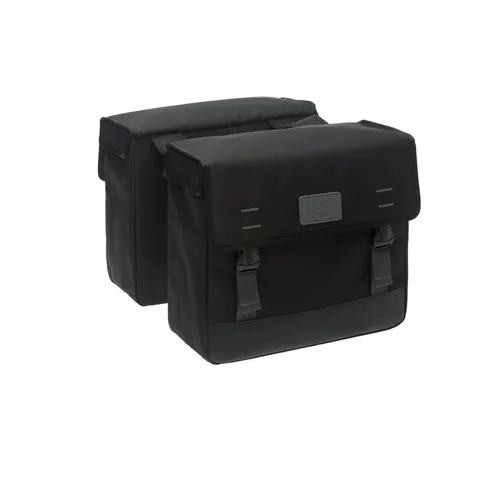 New Looxs Unisex-Adult Origin Double Doppelte Fahrradtasche, Black, 39 Liter - Fahrradtaschen aus wasserabweisendem Polyester, ideal für den Transport von Ordnern. Robuste Konstruktion mit praktischem Druckknopfverschluss.