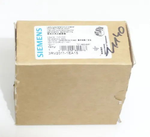Siemens Sirius 3RV2011-1EA15 Leistungsschalter - Sicherheitsrelais, zuverlässiger Schutz für elektrische Anlagen, hergestellt in Deutschland, ideal für industrielle Anwendungen.