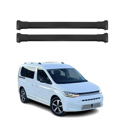 OMAC Dachträger Gepäckträger für VW Caddy 2021-2025 - Dachgepäckträger aus leichtem, hochwertigem Aluminium mit aerodynamischem Design und abnehmbaren Funktionen. Ideal für Fahrräder, Ski und Kajaks, wasserfest und windbeständig für maximale Sicherheit auf Reisen.