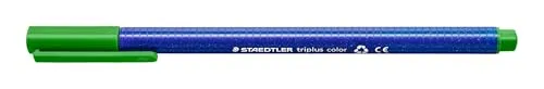 STAEDTLER Filzstifte triplus color - 10 saftgrüne Fasermaler, ergonomischer Dreikantschaft für entspanntes Schreiben, DRY SAFE und auswaschbar