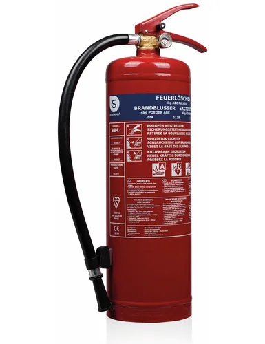 SMARTWARES Pulverfeuerlöscher 4 kg - Feuerlöscher für Brandklasse 27A, 113B, C – kompakt, effektiv und ideal für den Einsatz in Haushalten und kleinen Betrieben.