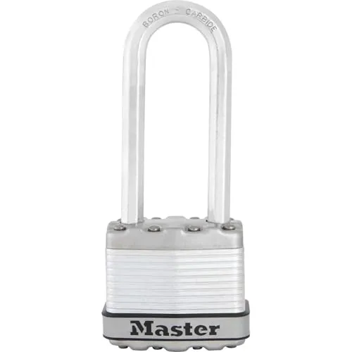 MASTER LOCK Hochleistungsvorhängeschloss M1EURDLJ - Vorhängeschlösser mit Schlüssel, wetterfest und ideal für Lagerräume und Garagen; robustes Design mit dualem Schutz und 4-Stift-Zylinder für höchste Sicherheit.