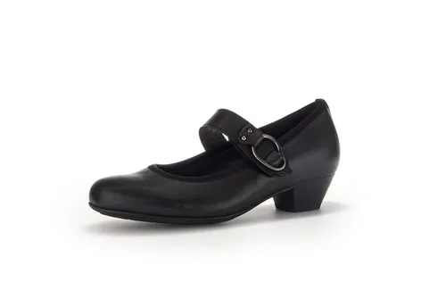 Gabor Damen Riemchen Pumps - Komfortable Absatzschuhe mit Wechselfußbett - Damen-Pumps mit komfortabler Mehrweite (H) und Wechselfußbett für perfekten Tragekomfort. Ideal für festliche Anlässe oder das Oktoberfest in elegantem Schwarz.