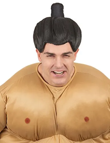 Sumoringer Perücke für Erwachsene - Schwarz