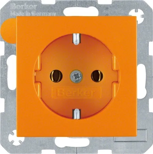 Steckdosen Orange von Berker Schuko-Steckdose Steckdosen Schutzkontakt