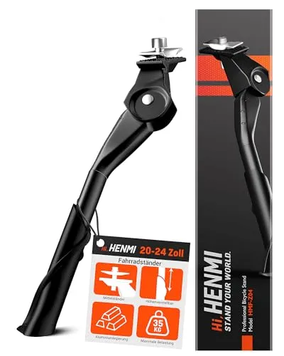 HENMI Fahrradständer 20-24 Zoll Kinderfahrrad Ständer, Höhenverstellbar Kinder Fahrradständer, Aluminiumlegierung Mittelhalterung für Mountainbike, Rennrad, Sportfahrrad, Cityrad