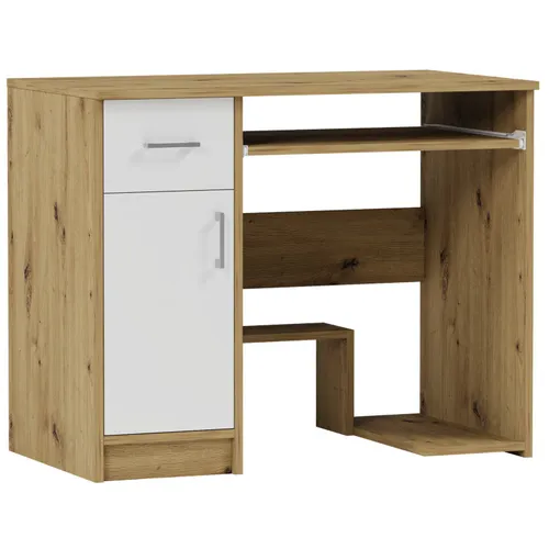 Kleiner Computertisch links, Artisan Mix, 90 x 50 cm, Modern N10