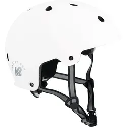 K2 Varsity Pro BMX Helm M, weiß, CE-zertifiziert - Helm für BMX und Outdoorsport, leicht und mit mikroverstellbarem System für optimalen Komfort. Reflektierender Verschlussbund für bessere Sichtbarkeit und zusätzlichen Schutz.