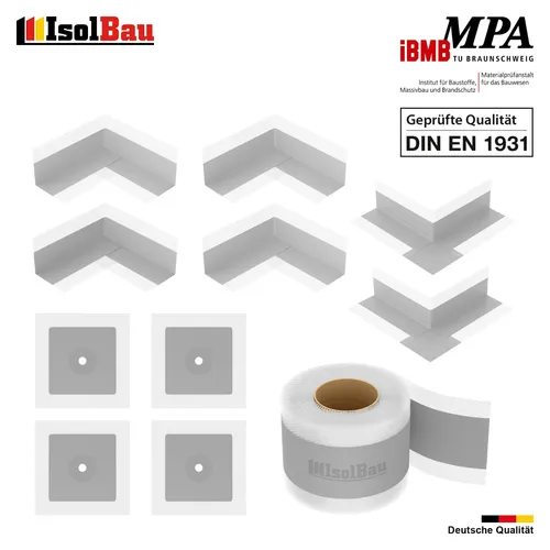 Isolbau Bandset Dichtset 20m für Bad und Dusche - Dichtmaterialien für Badezimmer und Dusche, hochreißfest und wasserdicht, ideal für flexible Anwendungen mit hoher Verbundfestigkeit.