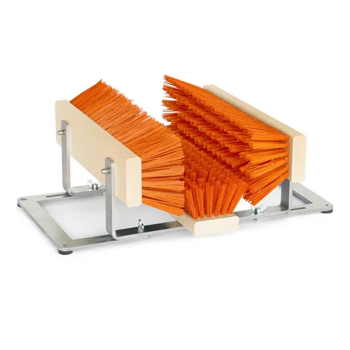 Fußabtreter - Schuhbürste - Schuhputzer - Schuhabtreter orange, Anti-Rutsch - Praktischer Schuhabstreifer in Orange mit rutschfester Oberfläche für sicheren Halt. Ideal für den Eingangsbereich, um Schmutz effektiv zu entfernen.